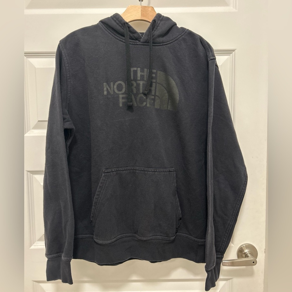 The North Face Men Med Half Dome Logo Print Hoodie Pullover Sweatshirt Black
